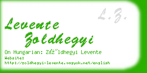 levente zoldhegyi business card